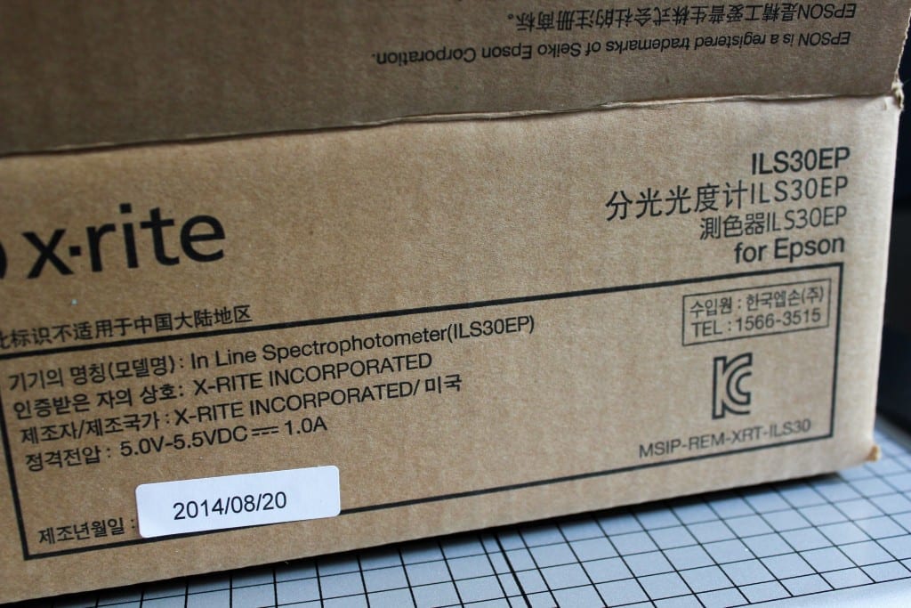 "X-Rite Spectroproofer ILS30" pakuotė