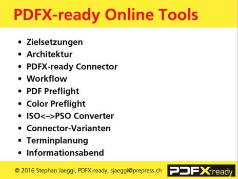 Online nástroje připravené pro PDFX